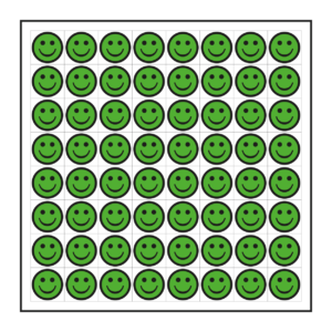 Magnetic Printed Vinyl Indicator Face- Happy Face Green