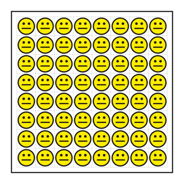 Magnetic Printed Vinyl Indicator Face- Neutral Face Yellow