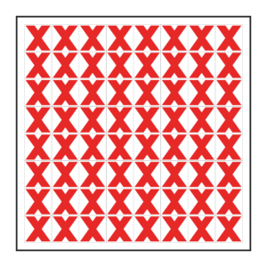 Magnetic Printed Vinyl Indicator Symbols-Red X's