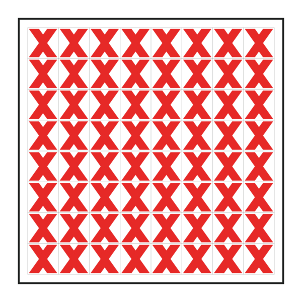 Magnetic Printed Vinyl Indicator Symbols-Red X's