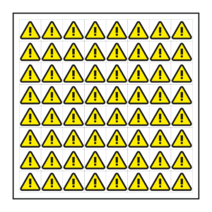 Magnetic Printed Vinyl Indicator Symbols Warning Triangle