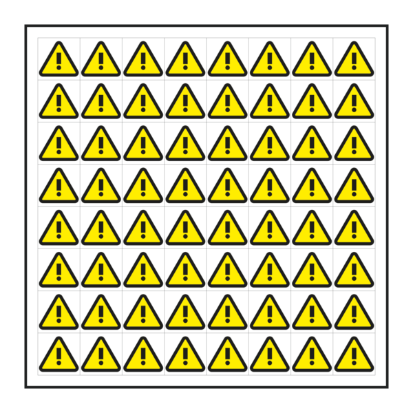 Magnetic Printed Vinyl Indicator Symbols Warning Triangle