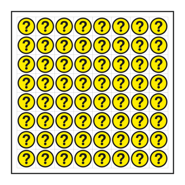 Magnetic Printed Vinyl Indicator Symbols Question Mark