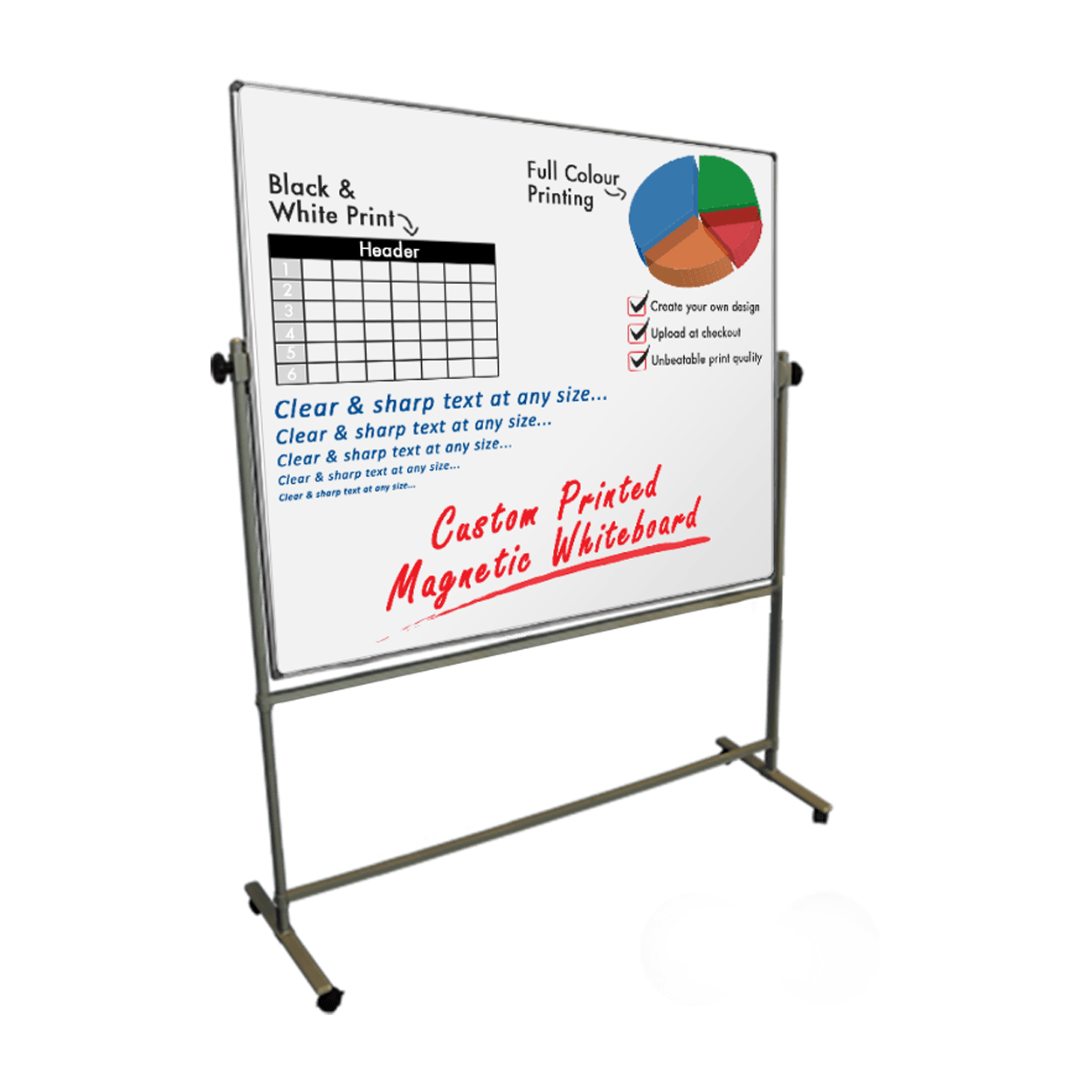 Magnetic Reversible Mobile Whiteboards - Magiboards USA