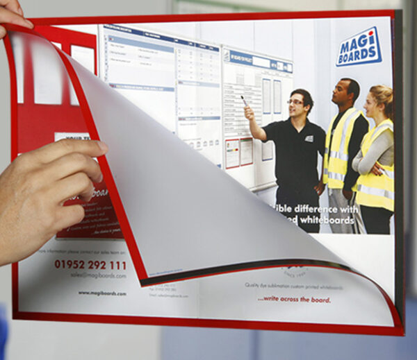 AW60300RED Duo Self Adhesive Document Holders with See Through Front Red Tabloid Duo Self Adhesive Document Holders with See Through Front Red Tabloid