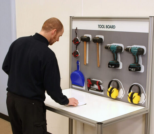 Custom Printed Shadow Board on Workbench