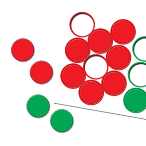 Vinyl sheet of Magnetic Red and Green 1.4" Circles