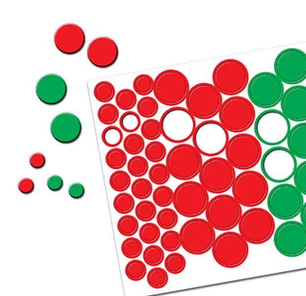 Vinyl Sheet of Magnetic Red and Green 0.4