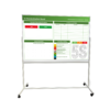 Mobile Double Sided 5S Standardization Whiteboard On A Sturdy Stand