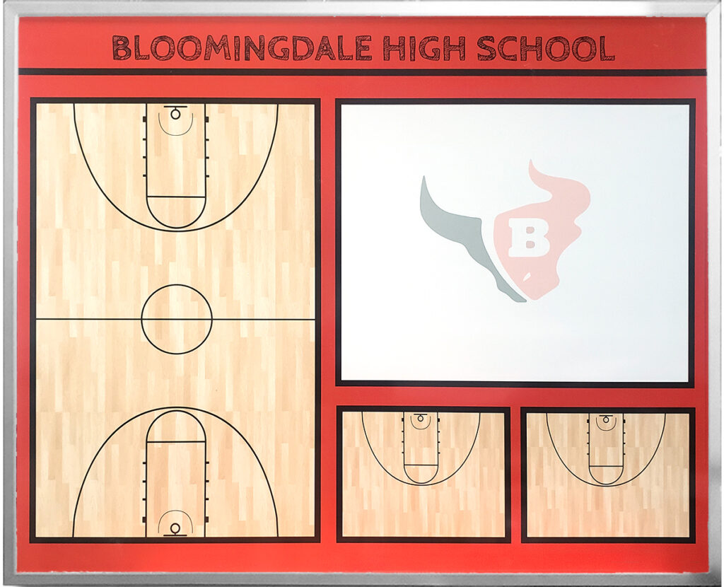High School Basketball Whiteboard Wall Board