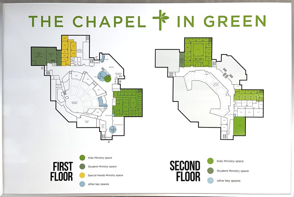 Chapel in Green First and Second Floor Layout