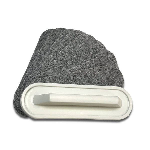 Non Magnetic Dry Erase Erasure with Refill Felt Pads (10 per pack)