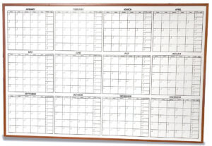 At-A-Glance Magnetic Whiteboard Calendar wood framing