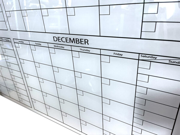 At-A-Glance Calendar Glass Board Close-up December