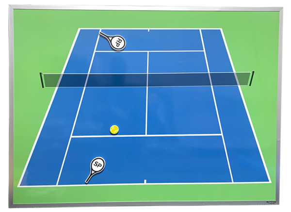 Tennis Whiteboard with custom magnets