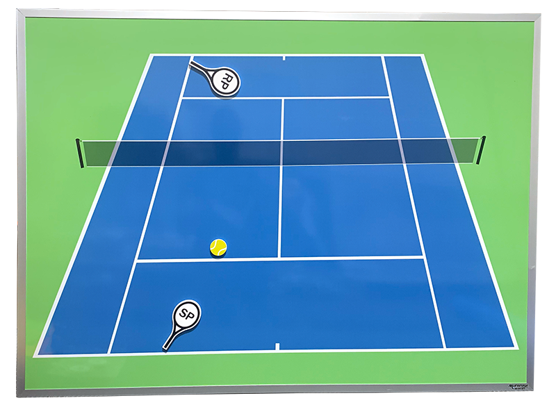 Tennis Magnetic Whiteboard with custom magnets